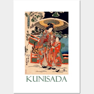 Snow in the Palace Garden by Utagawa Kunisada Posters and Art